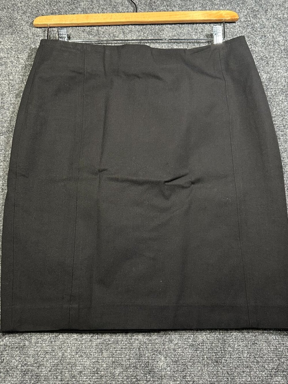 Banana Republic Skirt Womens 6 Black Cotton Stretch Pencil Back Zip Vent NEW
